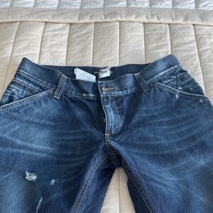 Dolce & Gabbana Dark Blue Distressed Jeans